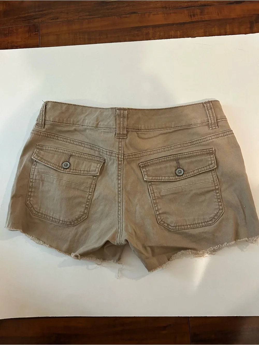 Women's Tan Denim Cutoff Shorts